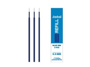 Set de 3 piezas de Recambio de Tinta Borrable para boligrafos 4 en 1 Azul