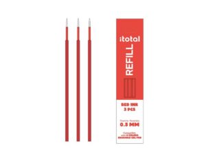 Set de 3 piezas de Recambio de Tinta Borrable para boligrafos 4 en 1 Rojo