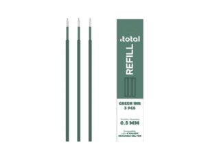 Set de 3 piezas de Recambio de Tinta Borrable para boligrafos 4 en 1 Verde