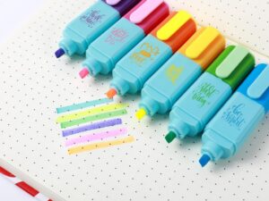Set 6 marcadores de colores MACARON - expositor 24 uds