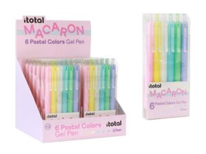 Bolígrafos de gel MACARON - expositor 12 uds
