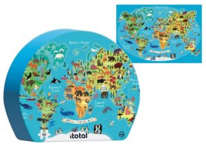 Puzzle 49 piezas edad 5+ WORLD TRAVEL MAP