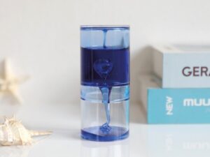 Reloj de arena gel azul