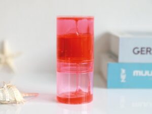 Reloj de arena gel rojo