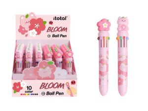 Bolígrafo Multicolor Flor - expositor 36 uds