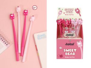 Bolígrafo Flexible Oso Rosa - expositor 24 uds