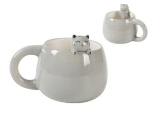 Taza de Cerámica con Charm GREY CAT