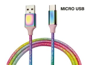 Cable textil arcoiris MicroUsb
