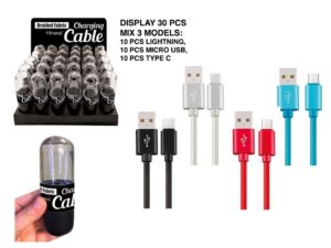Cable trenzado - expositor 30 uds