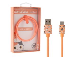 Cable USB - USB-C ORANGE CAT