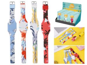 Reloj LED frutas display 24 piezas