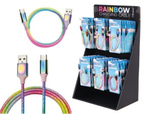 Cable Rainbow - expositor 48 uds