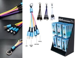 Cable de carga 4 en 1 - expositor 48 uds