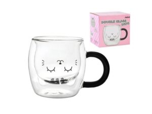 Vaso para café con leche GREY CAT