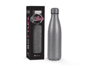 Botella Térmica 500 ml Glitter plata