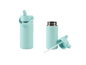 Botella Térmica 400 ml con asa verde azulado