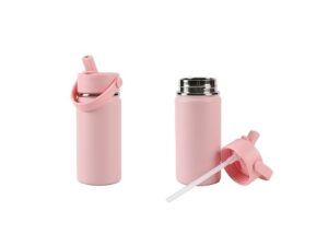 Botella Térmica 400 ml con asa rosa