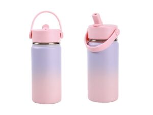 Botella Térmica 400 ml con asa sombreada lila/rosa