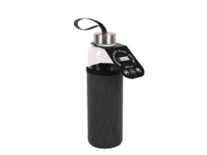 Botella de borosilicato 500 ml con funda gris en neopreno