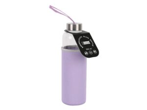 Botella de borosilicato 500 ml con funda violeta en neopreno