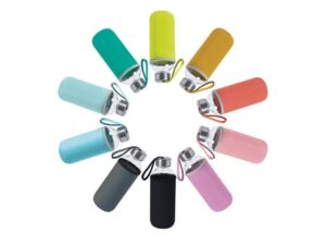 Botellas de borosilicato 500 ml surtidas 500 con fundas en neopreno