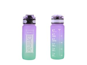 Botella Tritan 750 ml violeta y verde azulado