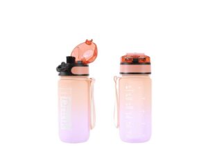 Botella Tritan 500 ml naranja y lila