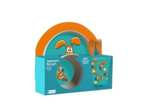 Set RPET Kids con Taza, Cuenco, Plato y Cubiertos J THE DOG