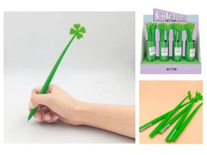 Boligrafo cuatrifolio en plastico