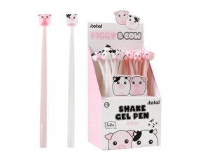 Bolígrafo flexible PIGGY & COW - expositor 24 uds