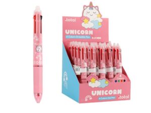 Bolígrafo Borrable 4 en 1 UNICORN - expositor 25 uds