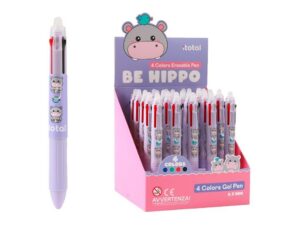 Boligrafo Borrable 4 en 1 HIPPO - expositor 25 uds
