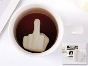 Taza de cerámica 3D Dedo Medio