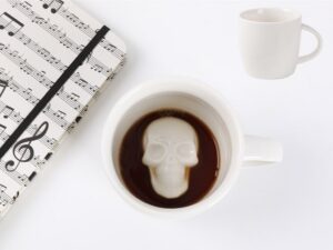 Taza de cerámica 3D Cráneo