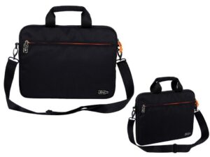 Borsa portacomputer RPET dettagli arancione