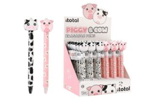 Bolígrafo Borrable COW & PIGGY - expositor 36 uds