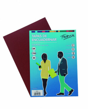 TAPA ENCUADERNAR A4 CARTON 750G ROJO 50U