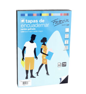 TAPA ENCUADERNA A3 CARTON 750G NEGRA 50U
