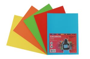 SUBCARPETA 180G A4 50H SURTIDO INTENSO