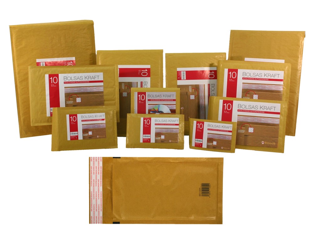 Bolsas Acolchadas Autoadhesivas Kraft ( 22 X 26,5 Cm)