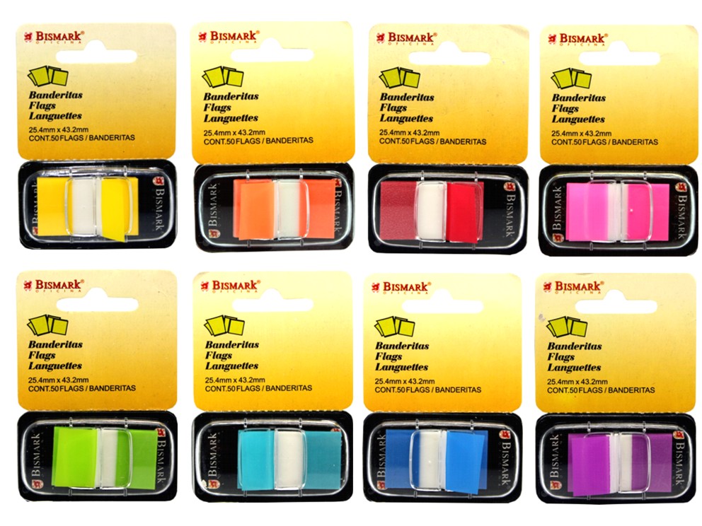 Banderitas Con Dispensador (8 Colores)