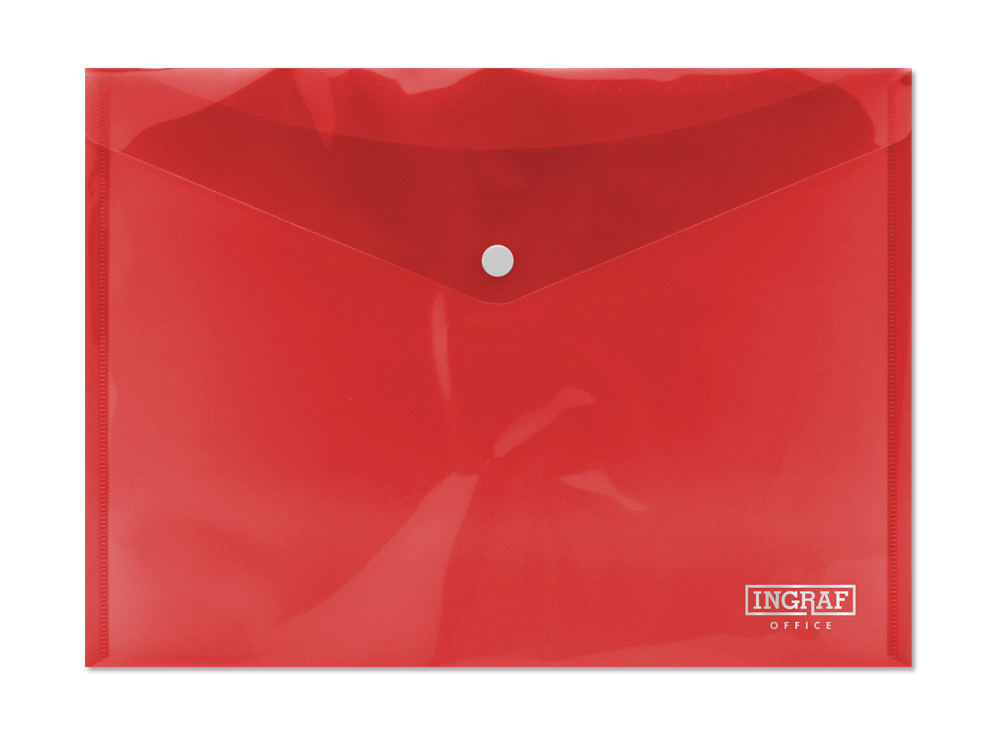 PP Sobre Portad. C/ Broche A4 Ingraf Office Rojo