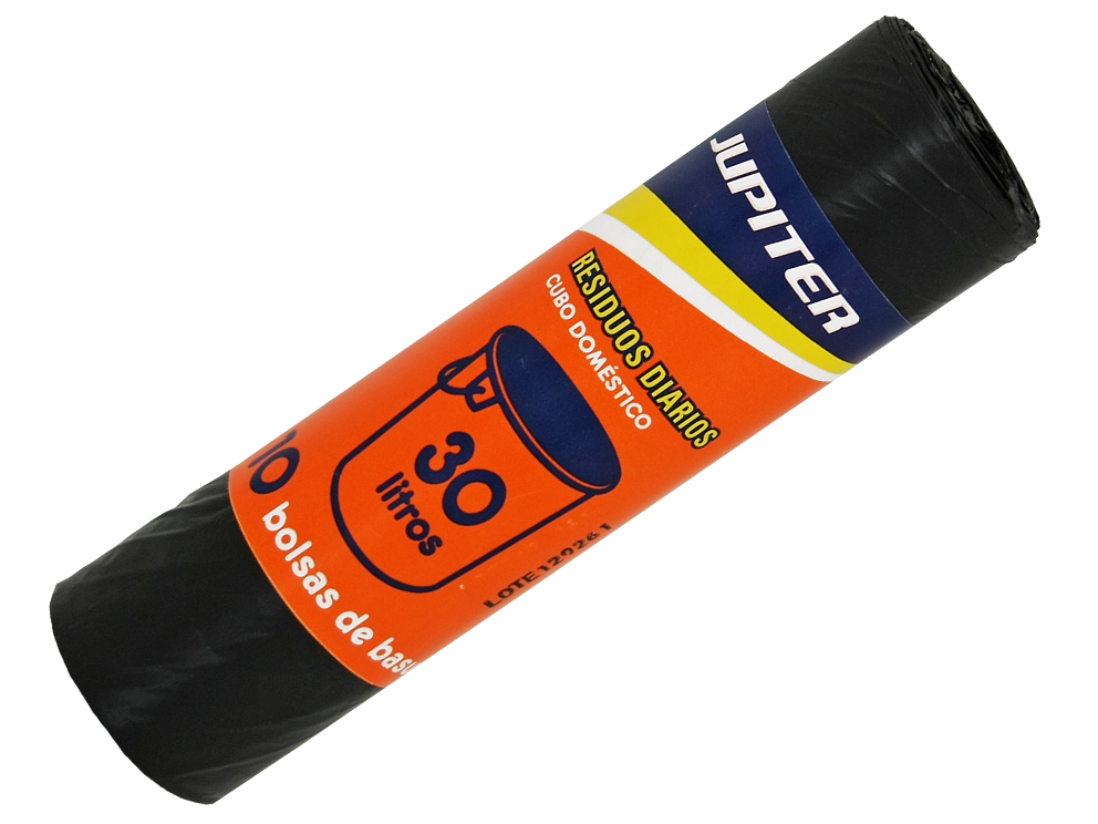 Bolsa Basura Jupiter Negro 10 X 30 L