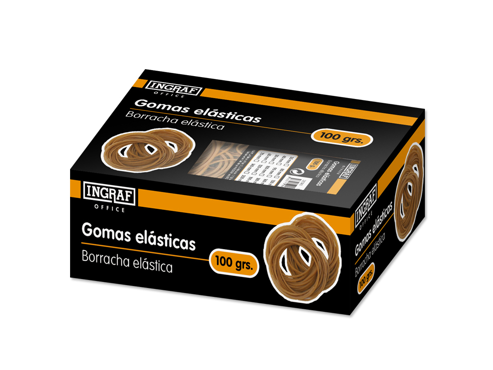 Caja De Gomas Elásticas 100 grs. Office Club