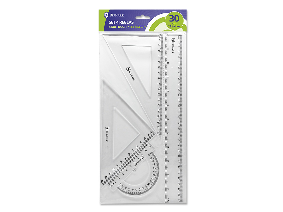 Set De 4 Reglas Transparentes EC