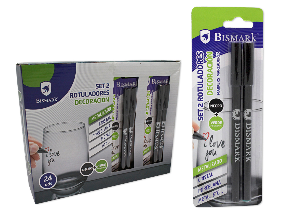 Set 2 Rotuladores Especial Para Cristal