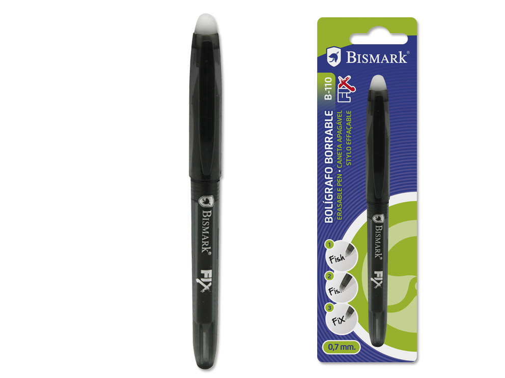 Bolígrafo Bismark Borrable C/Capuchón 0,7 Mm B-110