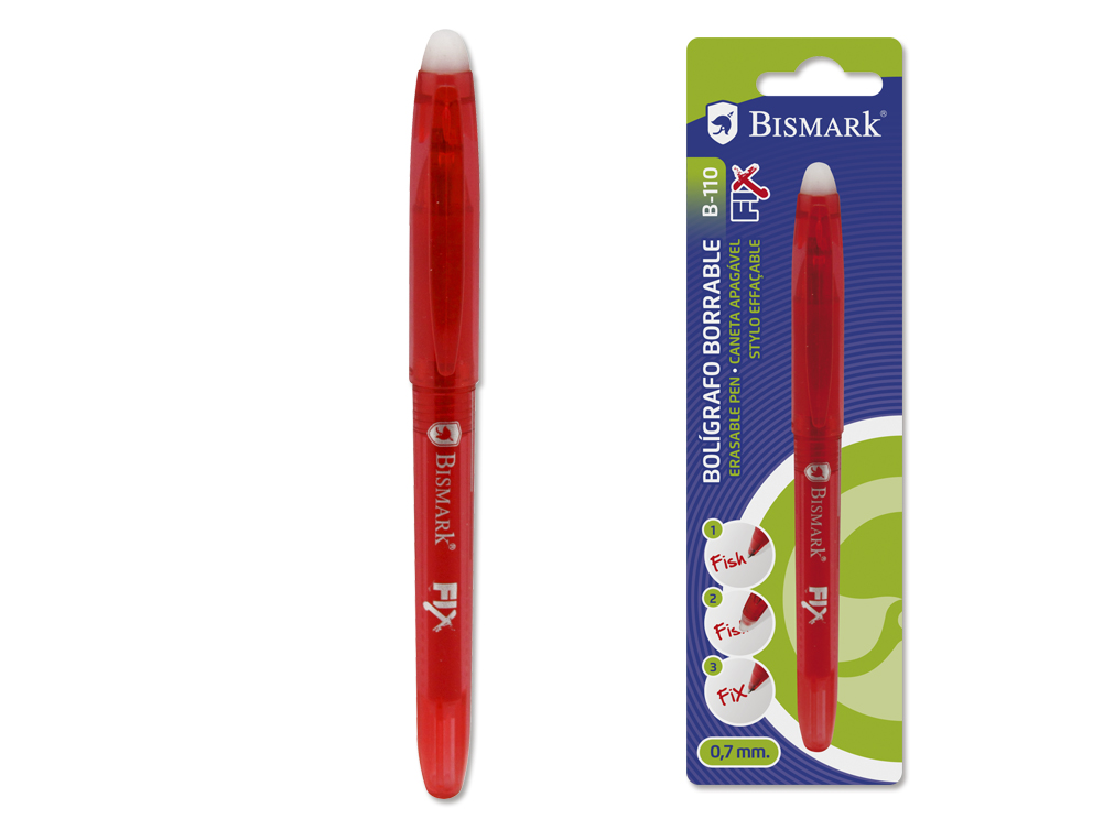 Bolígrafo Bismark Borrable C/Capuchón 0,7 Mm B-110