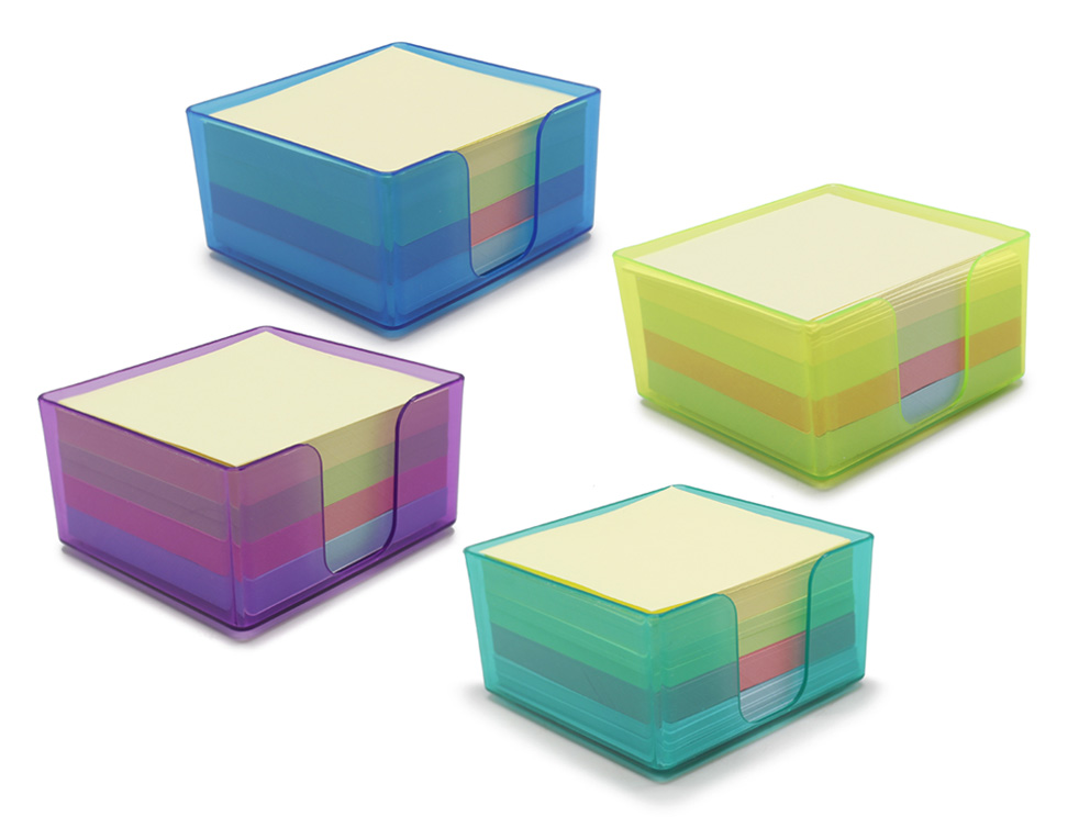 Taco Notas 400 Hojas Pastel C/ Caja Pvc