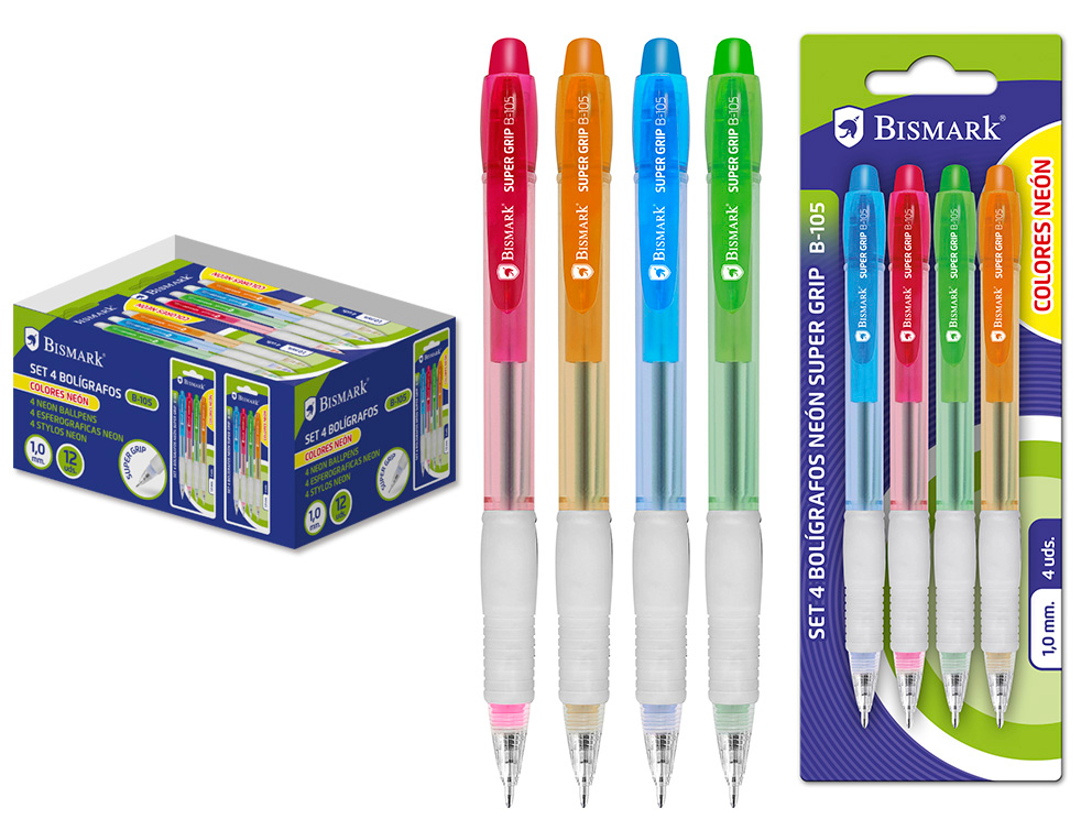 Set Bismark 4 Bolígrafos Gr Colores Blister